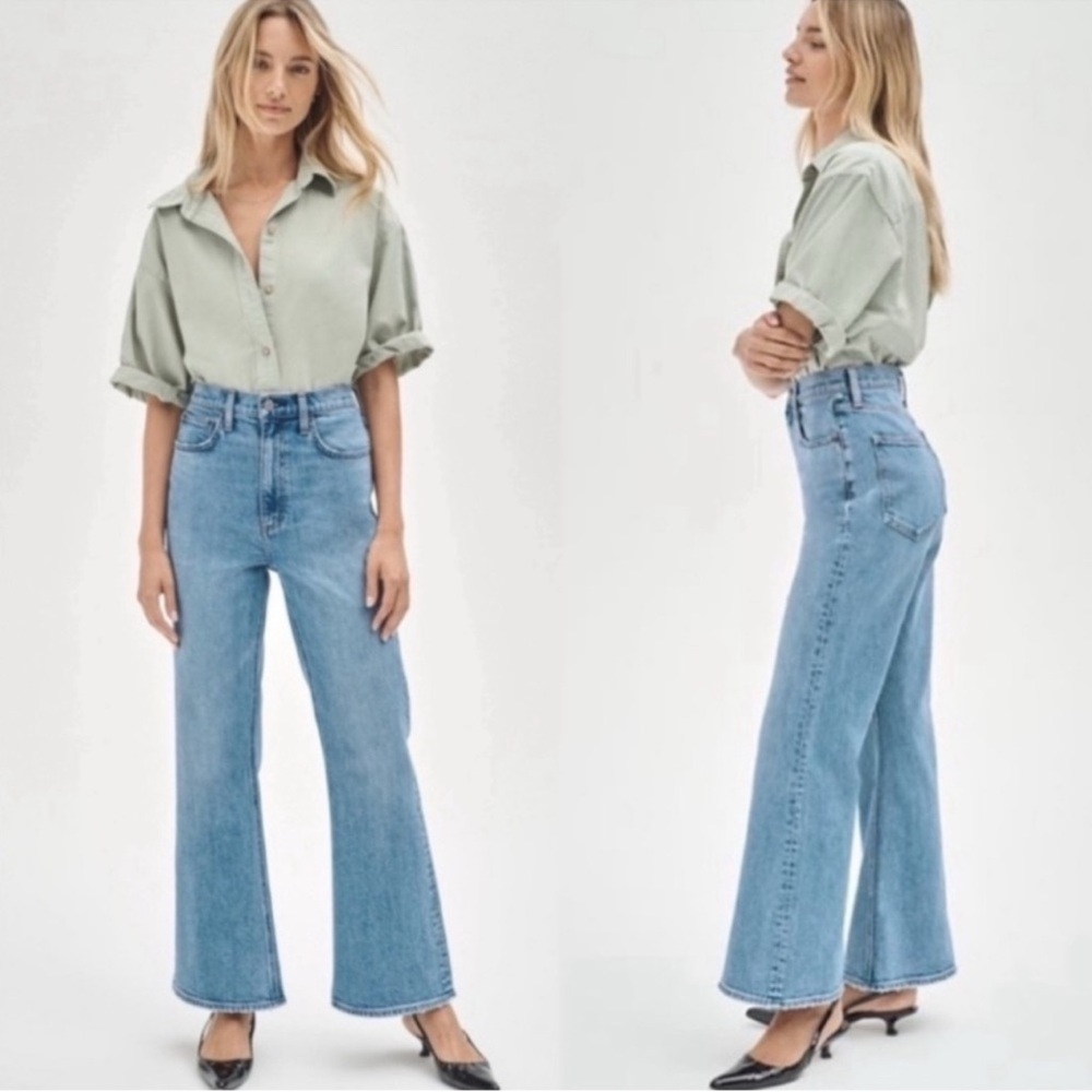 Denim Forum The Twiggy High Rise Flare Jeans Aritzia size 27 Long